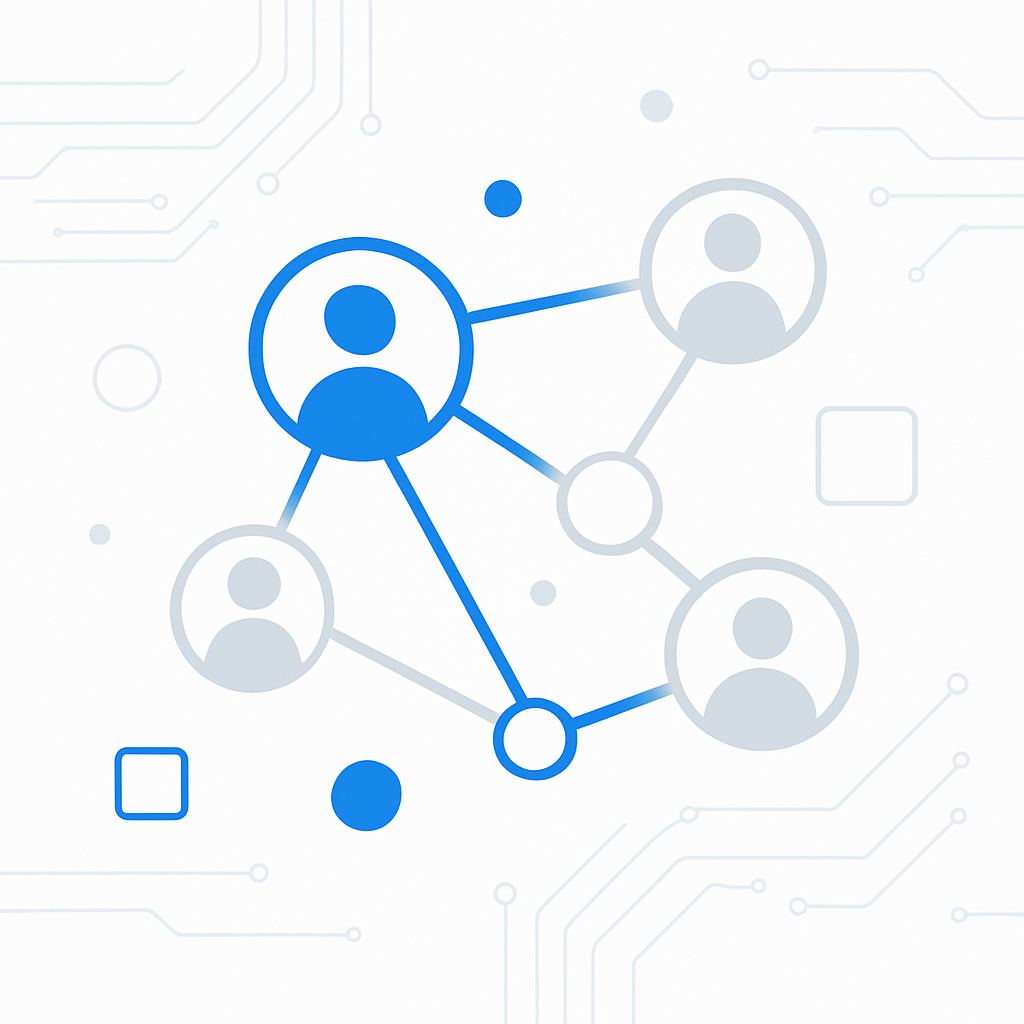 Technology and teamwork illustration